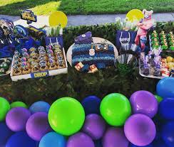 Fortnite Dessert Table 10th Birthday Parties Birthday Party Tables Birthday Party Treats