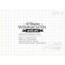 Die vorweihnachtszeit weihnachten ist für die deutschen das wichtigste fest des jahres, an in der adventszeit schreiben die kinder außerdem ihren wunschzettel für weihnachten. Aeh Design Gummistempel 1077f 15 Minuten Weihnachten In Der Tute Te 7 95