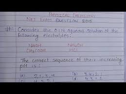 Trick To Calculate The Ph From Molarity And Normality Youtube Physical Chemistry Net Exam How To Find Out