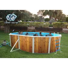 Piscine Acier Hors Sol Veta 915 X 457xh120 Cm Effet Bois
