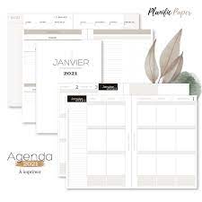 Maybe you would like to learn more about one of these? Agenda 2021 A Imprimer 3 Blocs Semaine Sur 4 Pages Planific
