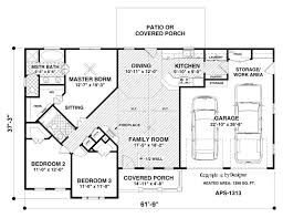The features you choose for your house with a view formal dining room: Ranch House Plan With 3 Bedrooms And 2 5 Baths Plan 3063