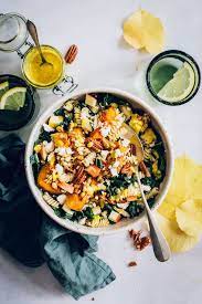 Autumn Pasta Salad With Roasted Squash Kale And Feta Cheese Hello Veggie Recipe Roasted Squash Recipes Feta