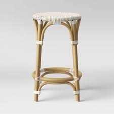 White counter stool (set of 2) safavieh tiffany 32.3 in. Perry Rattan Backless Woven Counter Height Barstool Threshold Target