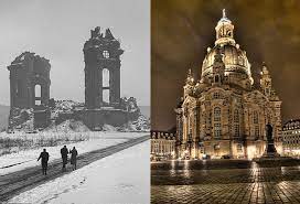 Moving images of dresden, germany before and after allied bombs annihilated the historic city. The Remarkable Dresden Church Rises From Ashes Of Wwii Bombing