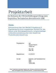Welche themen der projektarbeit eignen sich für deinen abschluss? Projektarbeit Technischer Betriebswirt Ihk Tbw Note 1 Inkl Prasentation Eur 13 99 Picclick De