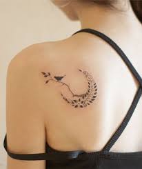 Bird On Tree Branch Tattoo Gorgeous Color Flower Tattoo On The Shoulder Tattoos Pretty Tattoos Star Tattoos