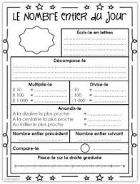 Cm Mathematiques Rituel Le Nombre Du Jour Numeration Decimal Nombres Decimal Teaching Math Middle School Math Math