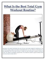 what is the best total gym workout routine