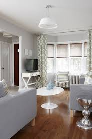 Turquoise grey abstract art painting bay window curtains for bedroom living room. Bay Window Blinds Ideas How To Dress Up Your Bay Window Beautifully