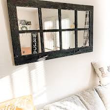 8 Pane Farmhouse Wall Decor Window Mirror Rustic Window Etsy In 2020 Farmhouse Wall Decor Window Mirror Rustic Window