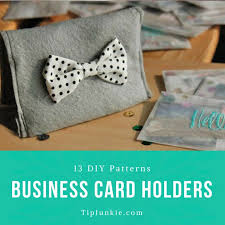 How to make a simple and cute diy business card holder that's shaped like a house! 13 Diy Business Card Holders Patterns Templates Tip Junkie