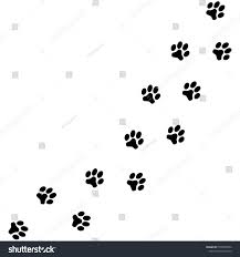Black And White Paw Print Black Dog Paw Prints Isolated On White Background Vector Illustration Paw Prints Black Dog Dog Paw Print Black Dog Dog Paws