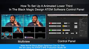 How To Set Up A Animated Lower Third For Black Magic Design Atem Video Switchers Youtube