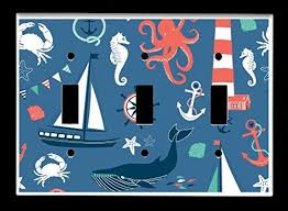 Enjoy free shipping on most stuff, even big stuff. Triple Toggle 3 Toggle Light Switch Plate Cover Nautical Nautica Directnine Europe