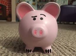 Ready To Ship Hamm Toy Story Hand Painted Ceramic Piggy Bank Medium Ceramic Painting Piggy Bank Hand Painted Ceramics