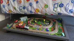 A basic design for a train table that can slide under the bed #dont_know_what_im_doing_yet. Train Trundle Purebond Plywood Ana White Train Table Ikea Train Kids Playroom