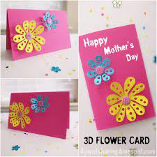 Here are some ideas for handmade cards you can make for your mom. Diy Mother S Day 3d Flower Card The Joy Of Sharing