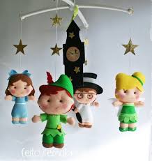 Baby Mobile Peter Pan Baby Crib Mobile Felt Cot Mobile Handmade Doll Nursery Decor Bedding Hanging Bb Eos Baby Shower Crafts Stuff Babies Baby Shower Crafts Felt Baby Baby Mobile