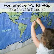 Click on the continents and oceans of the world to find out their names. Homemade Learning World Map Researchparent Com
