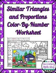 Similarity Similar Triangles And Proportions Color By Number Worksheet Similar Triangles Number Worksheets Literal Equations