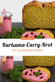 Kurkuma Curry Brot Mit Schwarzem Sesam Rezept In 2020 Kurkuma Schwarzer Sesam Curry