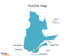 View map of quebec province. Quebec Map Powerpoint Templates Free Powerpoint Template