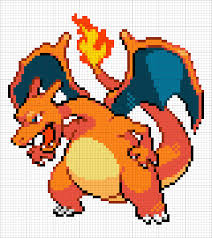 6 Charizard Punto De Cruz De Pokemon Dibujos En Cuadricula Pixel Art