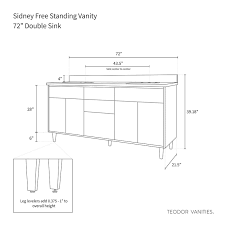 Sidney 72 Gloss White Bathroom Vanity