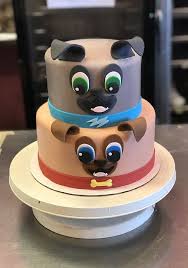 Pictures Of Bingo From Puppy Dog Pals A Cool Puppy Dog Pals Cake Featuring Bingo And Rolly Puppy Birthday Parties Puppy Dog Cakes Dog Cakes