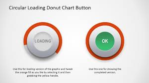 Circular Donut Chart Button For Powerpoint