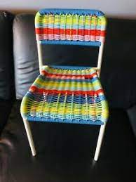 Check spelling or type a new query. Chaise Enfant Style Vintage En Fils Scoubidou Multicolores Ebay