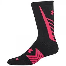 Under Armour Mens Womens Medium Large Black Pink Undeniable Crew Socks M L U470 Underarmour Athletic Socks Under Armour Workout Clothes
