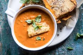 6 Ingredient Creamy Roasted Tomato Soup Half Baked Harvest Recipe Roasted Tomato Soup Roasted Tomatoes Half Baked Harvest