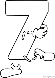 Download this adorable dog printable to delight your child. Number 7 Coloring Pages Coloringall