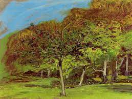 Grafted fruit trees are made up of two trees fused together. Oil Painting Reproduction Claude Oscar Monet Fruit Trees Artisoo Com