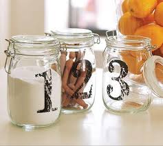 Room designs you don't have to imagine. Numbered Mason Jars Set Of 3 Pottery Barn
