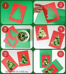 How to make christmas cards from photos. Button Christmas Cards With Toddlers Kids Of Different Ages Can Participate In Making This Christmas Cards To Make Christmas Card Crafts Christmas Cards Kids