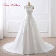 details about new white ivory removable train lace wedding dress formal appliques bridal gowns