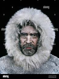 ROBERT PEARY (1856-1920) American Arctic explorer photographed by himself  at Cape Sheridan in 1909 Stock Photo