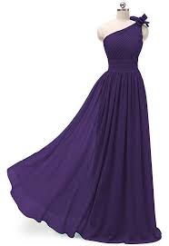 Purple One Shoulder A Line Chiffon Bridesmaids Dresses Navy Bridesmaid Dresses Royal Purple Bridesmaid Dress Navy Blue Bridesmaid Dresses