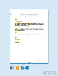 Although the reason for closure or liquidation varies, the. Business Closure Letter To Customer Template Free Pdf Google Docs Word Template Net