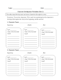 Character Development Character Analysis Worksheet Character Development Worksheet Transition Words Worksheet Character Trait Worksheets