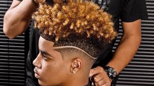 Like the photo below, you can see the hair color, especially the black/browns compared to the bleached blonde. Curly Bleached Hair Black Men Novocom Top