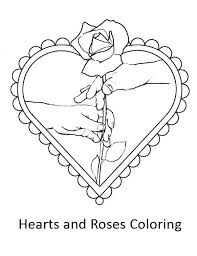 Print these decorative and beautiful coloring pages for a very special day. I Give You My Hearts And Roses Coloring Page Color Luna