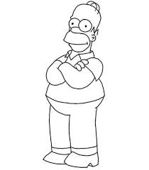 Homer jay simpson (12 de maio de 1956) é um personagem de desenho animado criado por matt groening, é o patriarca da família simpsons, uma série de televisão da fox. Desenho De Homer Simpson Para Colorir E Imprimir