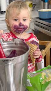 Baby sister is eating ice cream for the first time 🥰