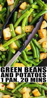Easy Green Beans And Potatoes One Pan Green Vegetable Recipes Easy Vegetable Recipes Fresh Green Bean Recipes