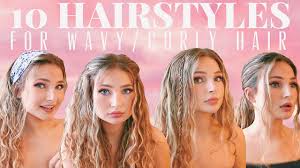 Bangs suit almost every shape of face but look perfect for oval, round, or diamond shaped faces. Cute Easy Hairstyles For Wavy Curly Hair Youtube