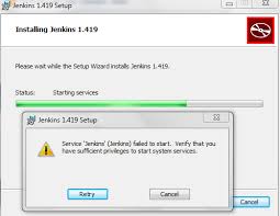 Steering wheel was locked up. Jenkins Install Service Start Failure Server Fault